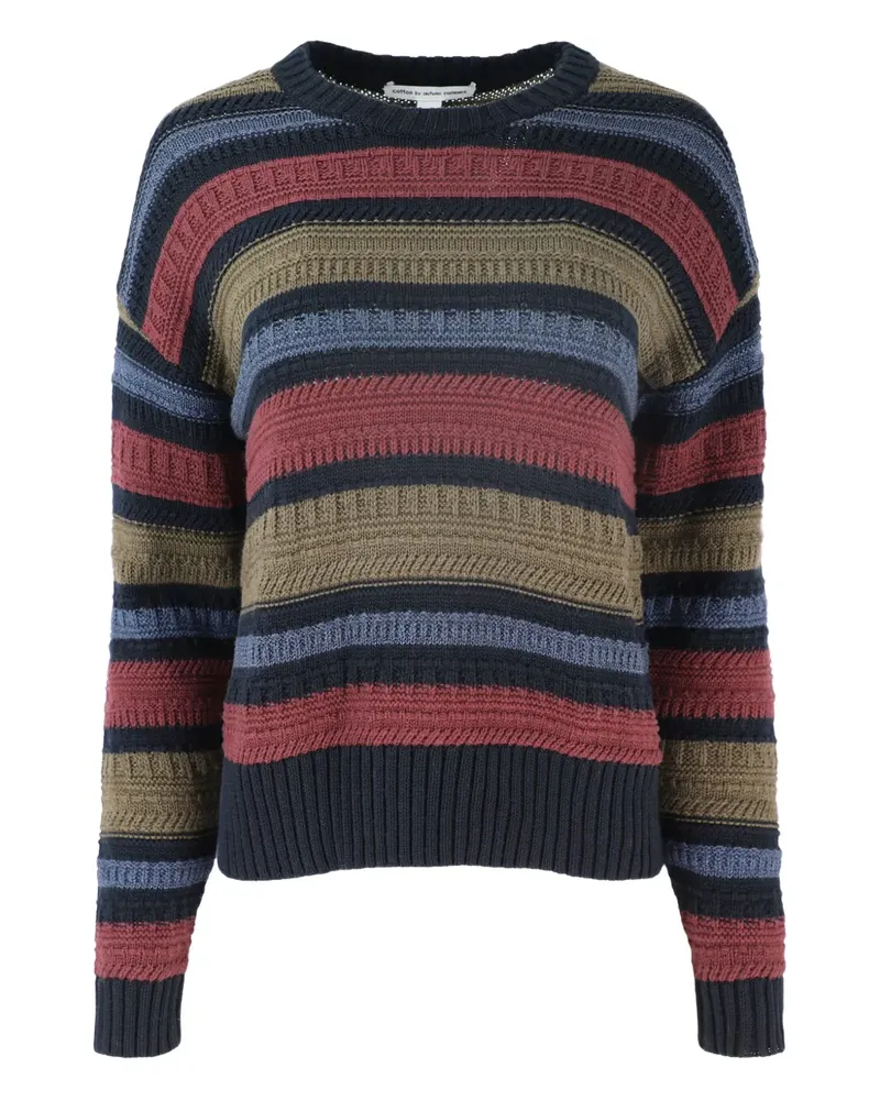 Autumn Cashmere Gestreifter Pullover - Blau Blau