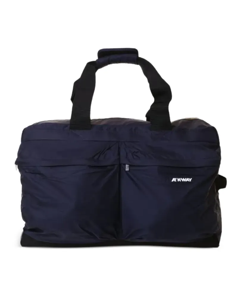 K-Way Reisetasche mit Logo-Print - Blau Blau