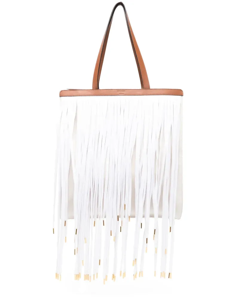 Moschino Tote Bag mit Fransen - Nude Nude