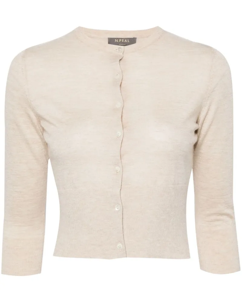 N.Peal Darcie Cardigan aus Kaschmir - Nude Nude