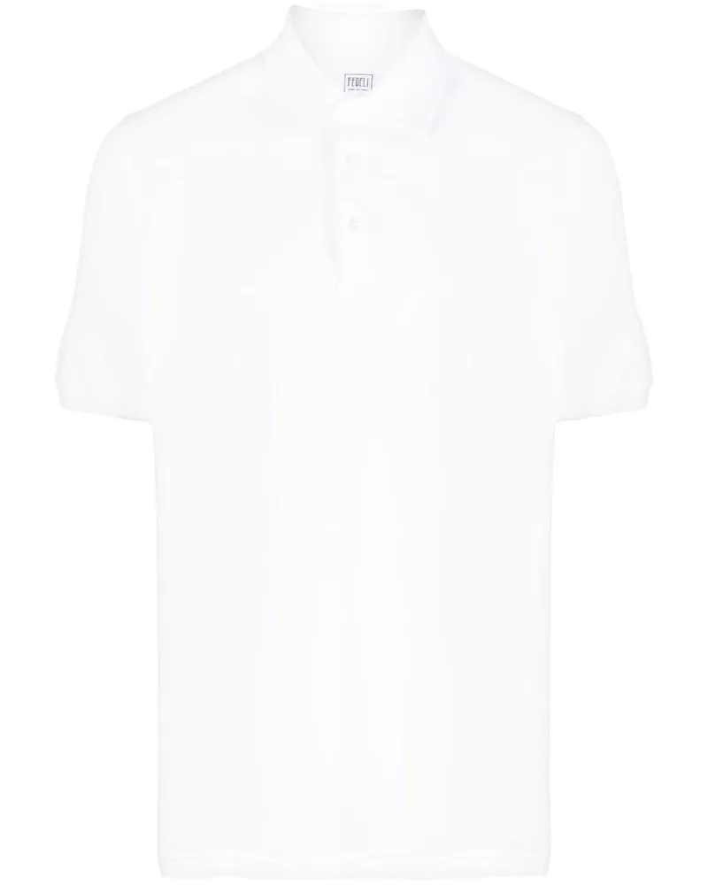Fedeli Kurzärmeliges Poloshirt Weiß