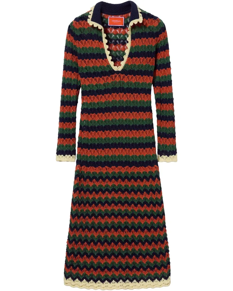 La DoubleJ Gestricktes Perry Midikleid - Orange Orange