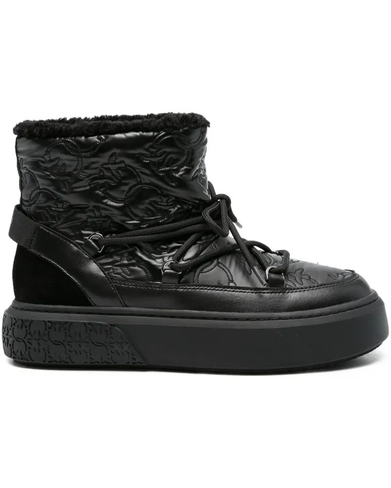 Pinko Gesteppte Stiefel mit Plateau 40mm - Schwarz Schwarz