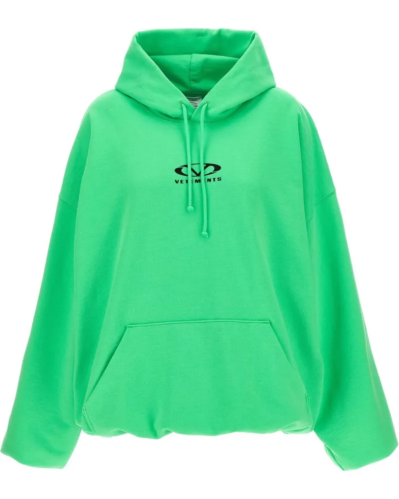 VETEMENTS Hoodie mit Logo-Print - Grün Grün