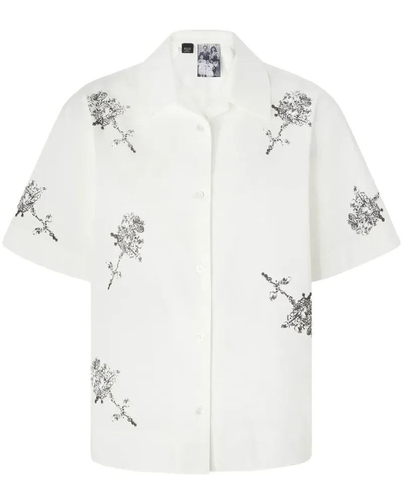 Pinko Hemd mit Blumen-Print - Weiß Weiß
