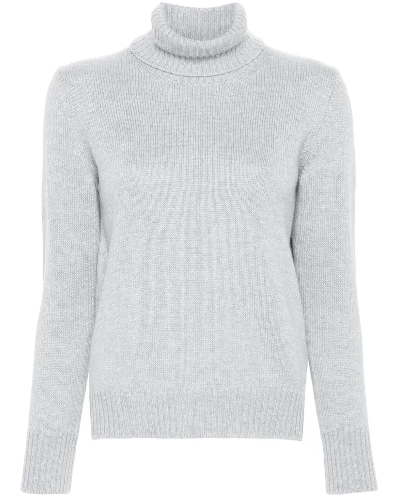 Blanca Gerippter Strickpullover - Grau Grau