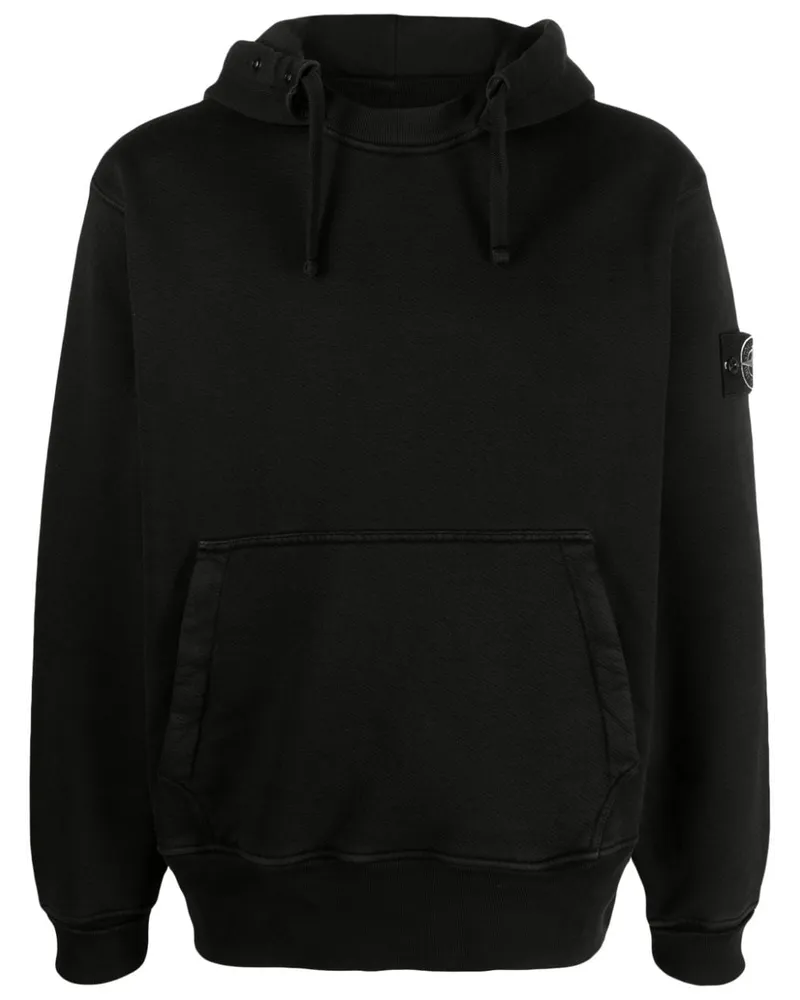 Stone Island Hoodie mit Kompass Schwarz