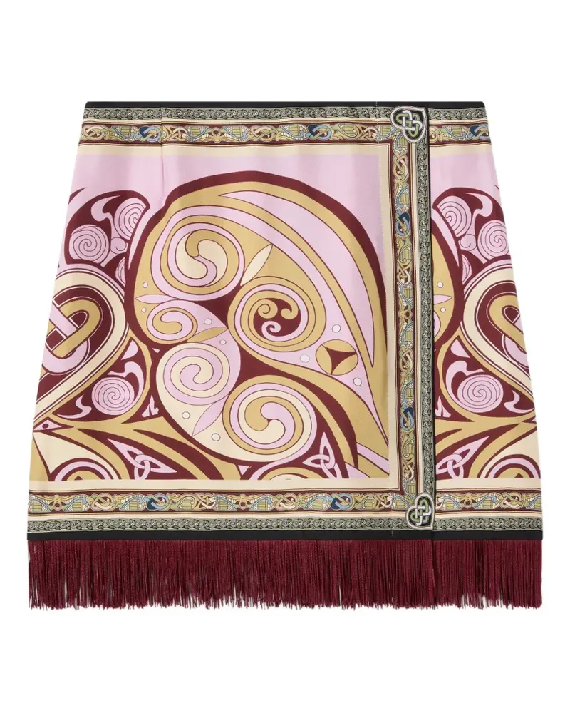 La DoubleJ Foulard Minirock mit Fransen - Rot Rot