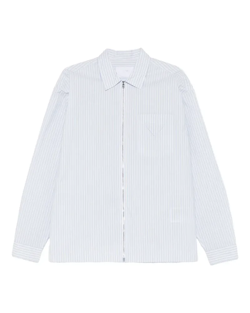 Prada striped zip shirt - Weiß Weiß