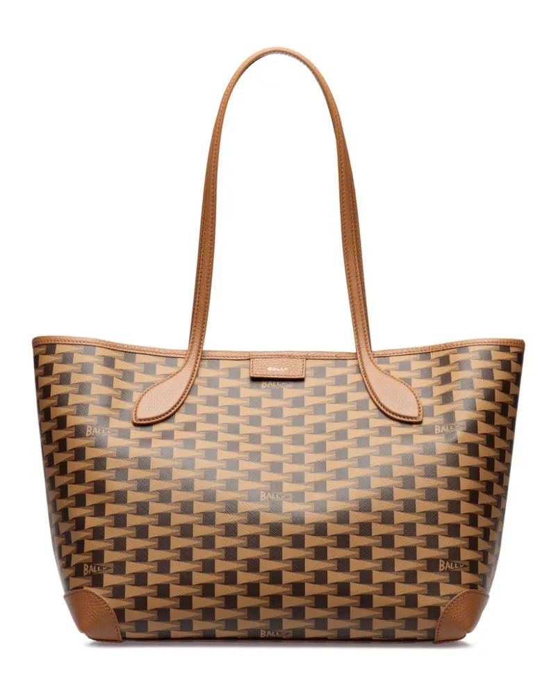 Bally Handtasche mit grafischem Print Braun