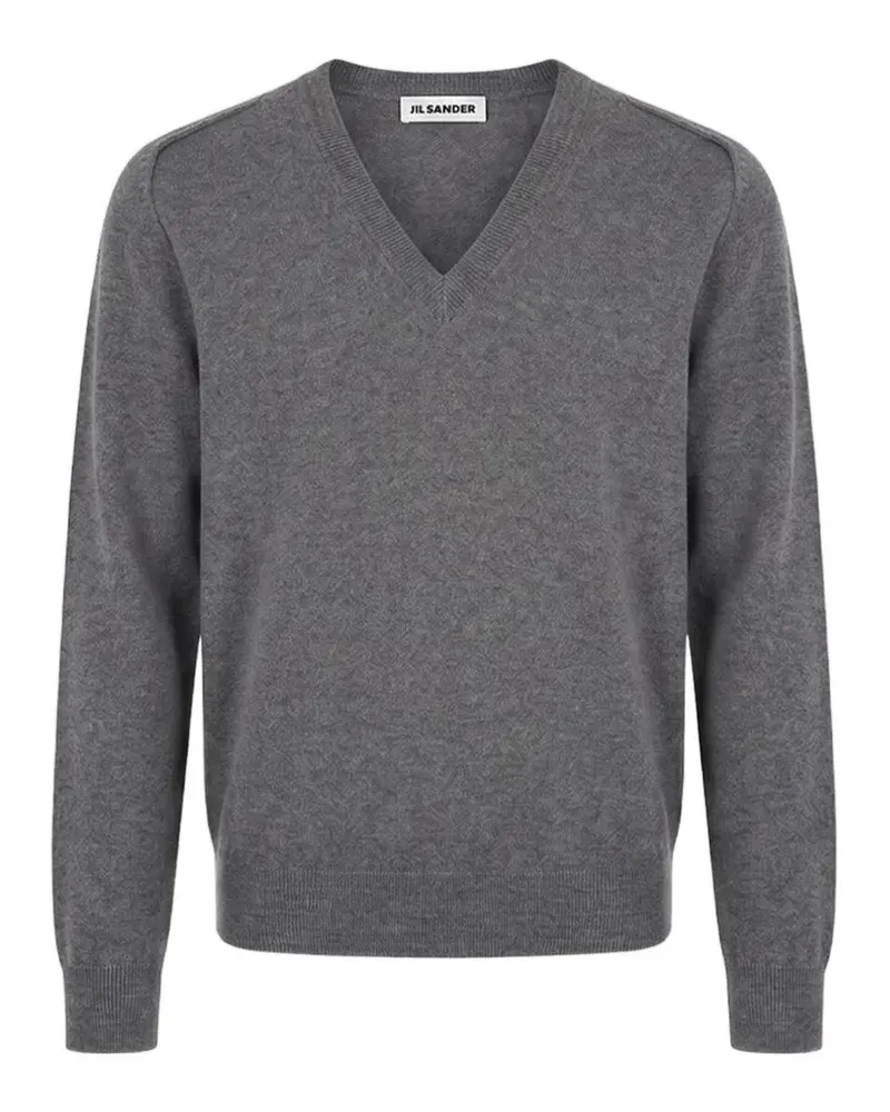 Jil Sander V-neck cashmere sweater - Grau Grau