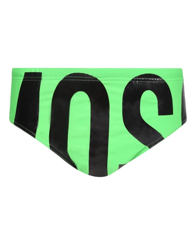 Moschino logo-print swim briefs - Grün Grün