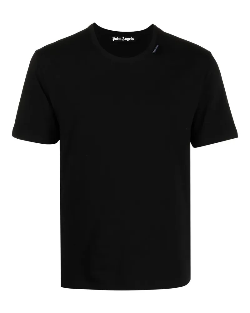 Palm Angels T-Shirt mit Logo-Applikation - Schwarz Schwarz