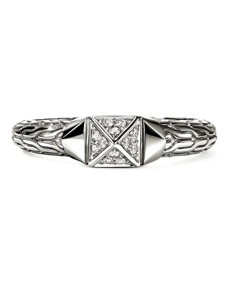 John Hardy Icon stud diamond ring - Silber Silber