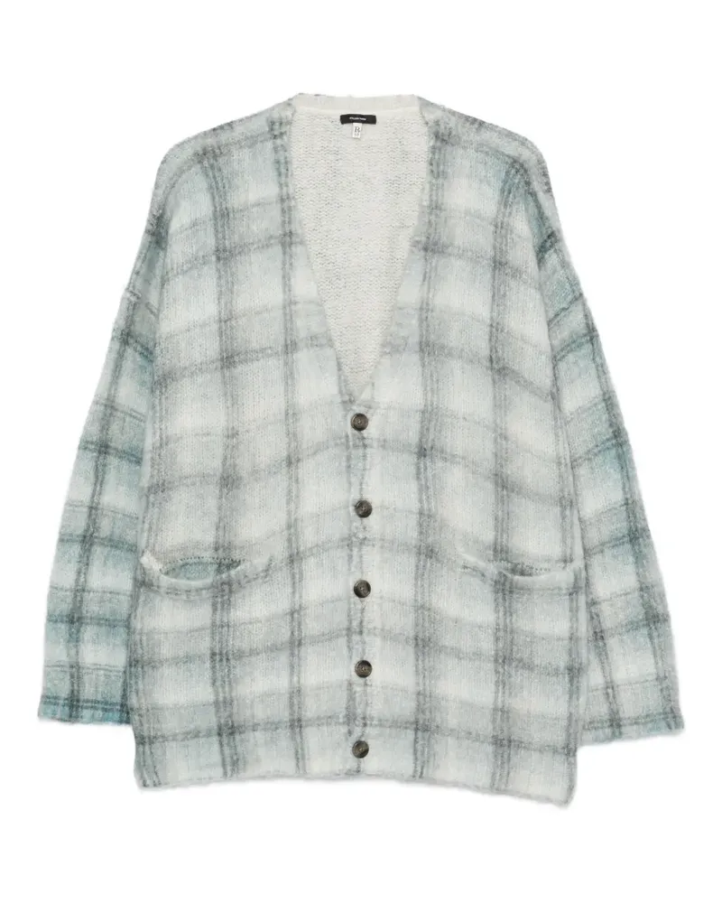 R13 plaid-pattern cardigan - Weiß Weiß