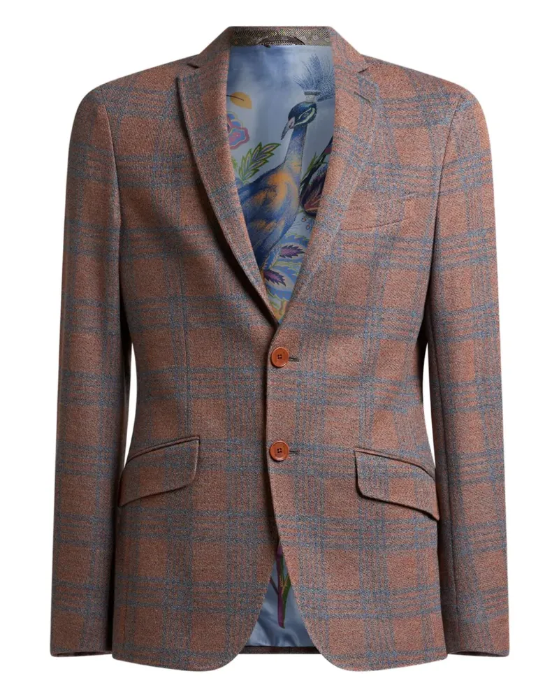 Etro Sakko mit Prince of Wales-Karo - Orange Orange