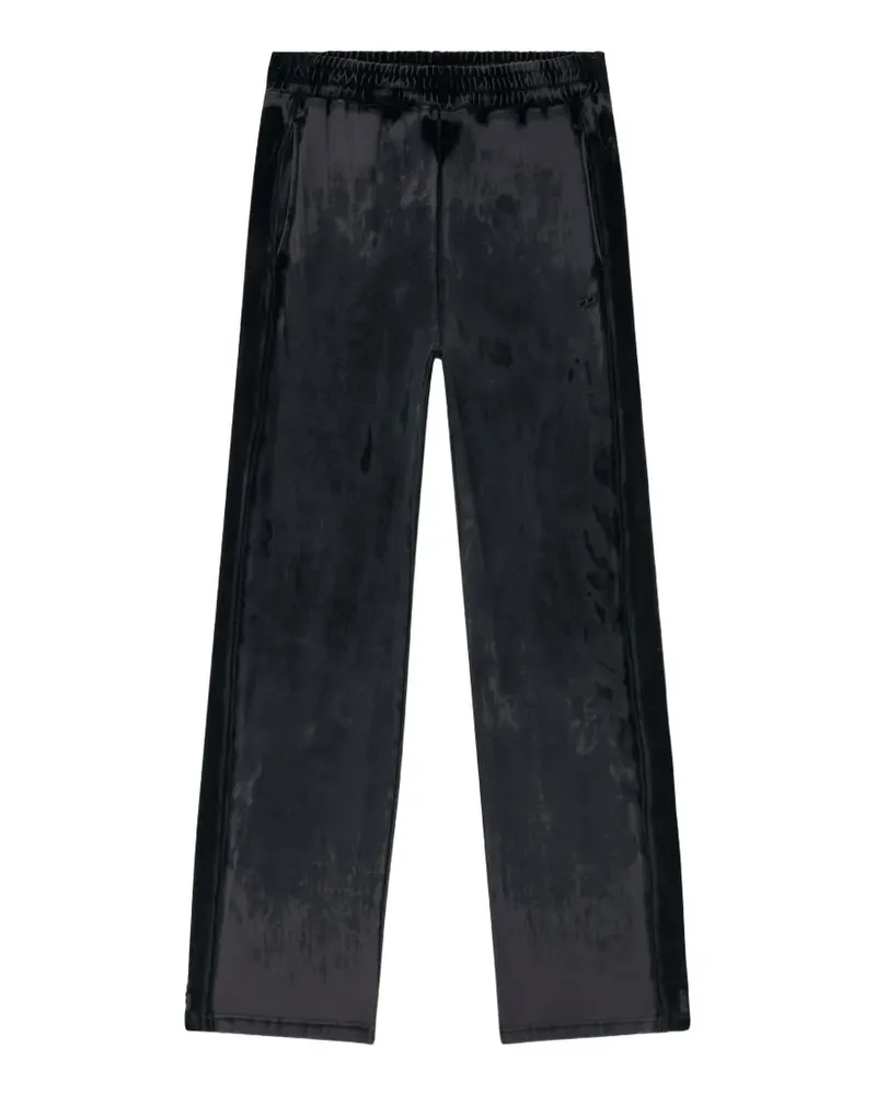 Diesel devoré-effect chenille track pants - Schwarz Schwarz