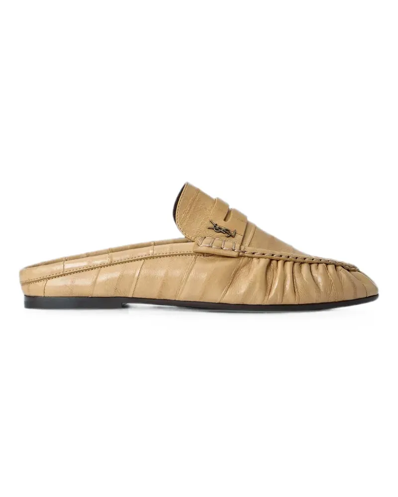 Saint Laurent Le Loafer mules in hagfish - Nude Nude