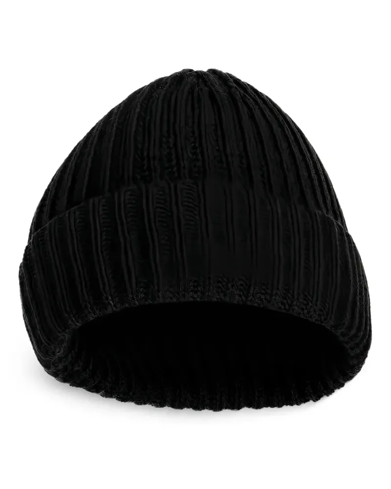 Malo Gerippte Beanie - Schwarz Schwarz