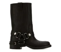 Stiefeletten aus Leder - Schwarz