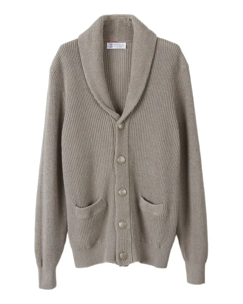Brunello Cucinelli Cardigan mit V-Ausschnitt - Grau Grau
