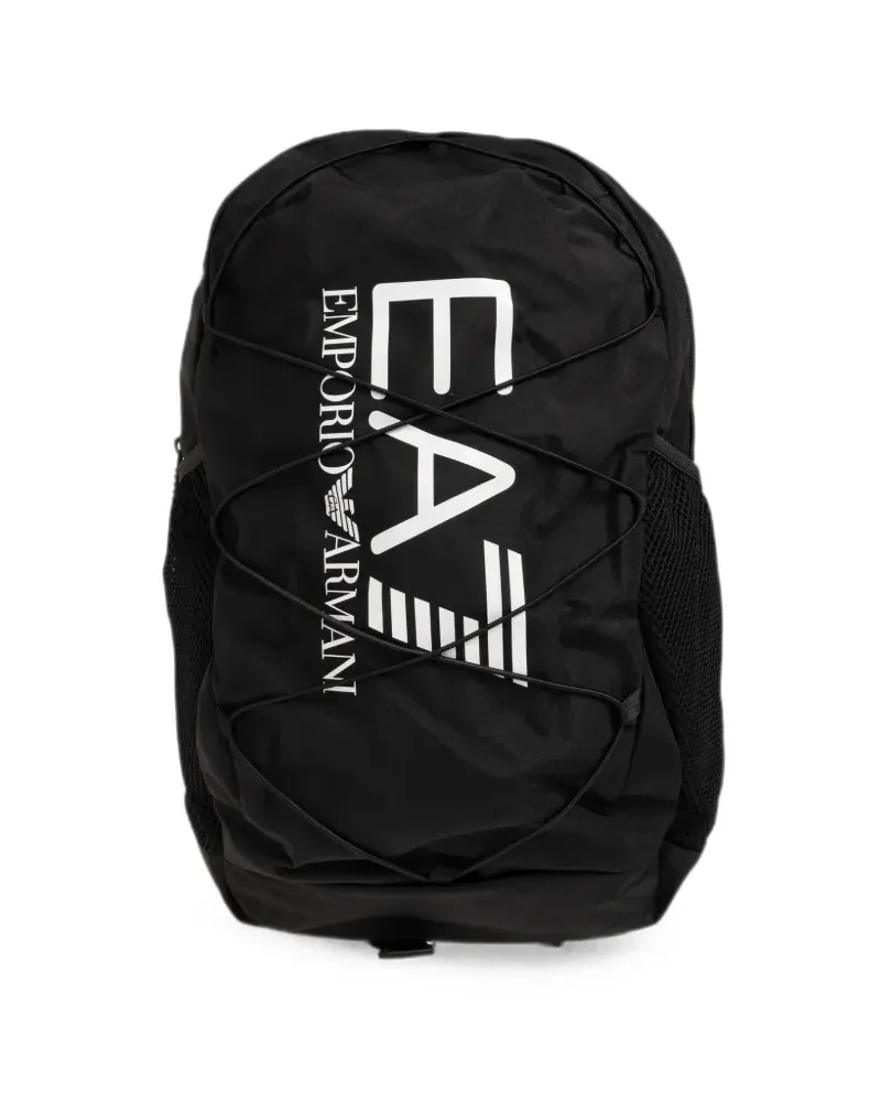EA7 Rucksack mit Bungee-Kordelzug - Schwarz Schwarz