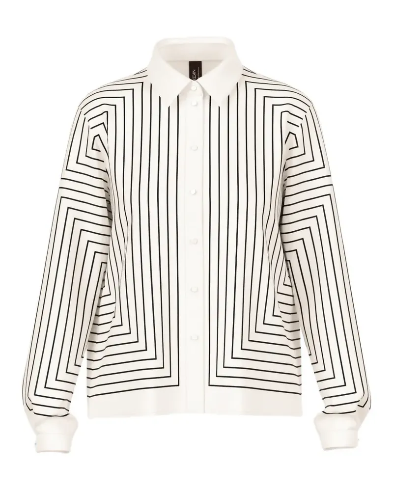 Marc Cain Hemd mit geometrischem Print - Weiß Weiß