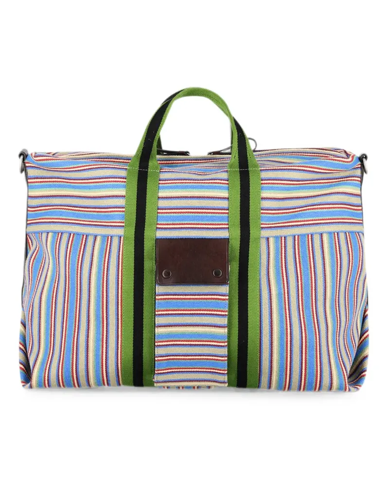 Dries van Noten Große Tote Bag aus Canvas - Blau Blau