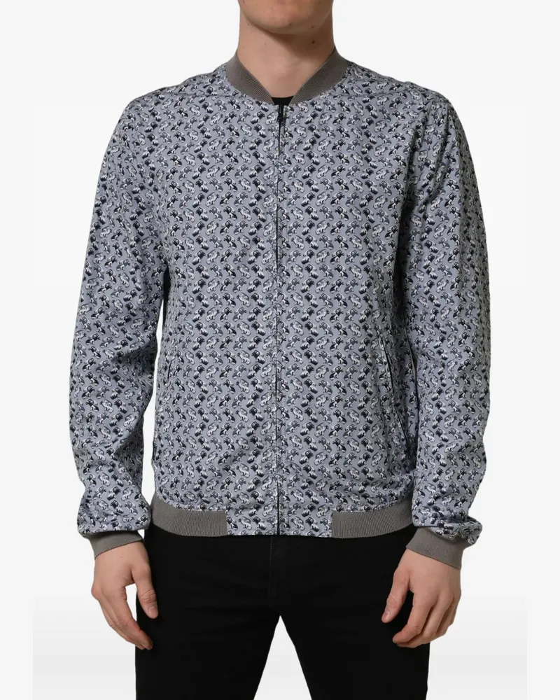 Dolce & Gabbana car-print bomber jacket - Blau Blau