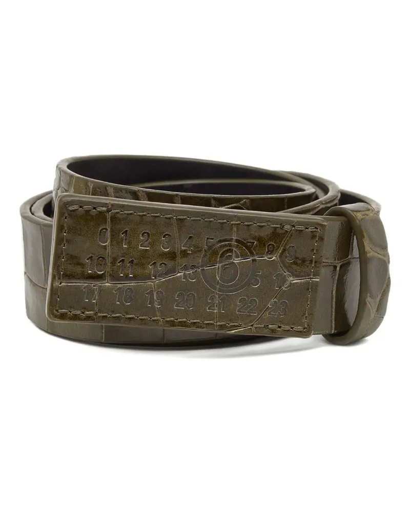 Maison Margiela Gürtel mit Kroko-Optik - Grün Grün