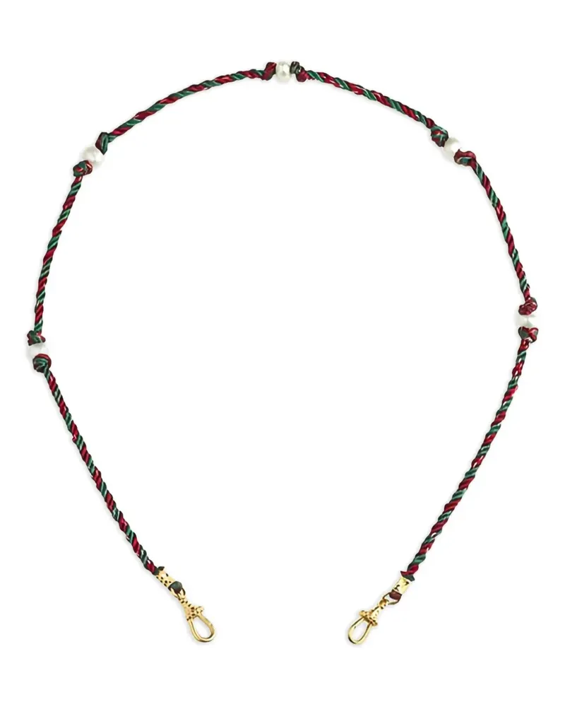 Marie Lichtenberg 14kt Goldhalskette - Schwarz Schwarz
