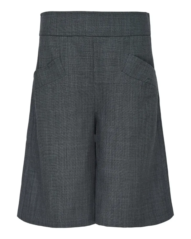 Ganni Shorts mit meliertem Effekt - Grau Grau