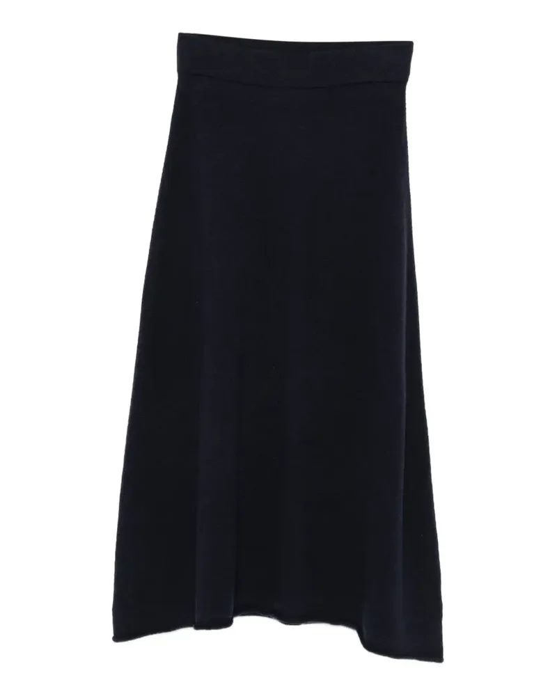 INCENTIVE! cashmere Midirock mit hohem Bund - Blau Blau