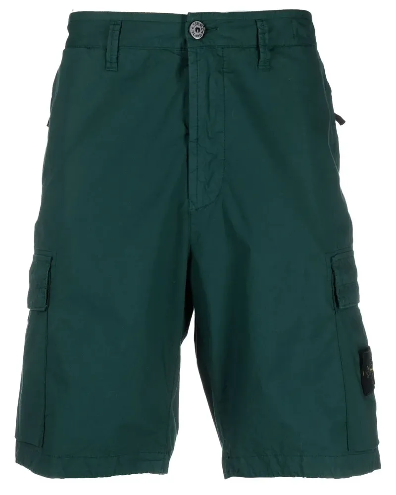Stone Island Cargo-Shorts mit Kompass-Patch - Grün Grün