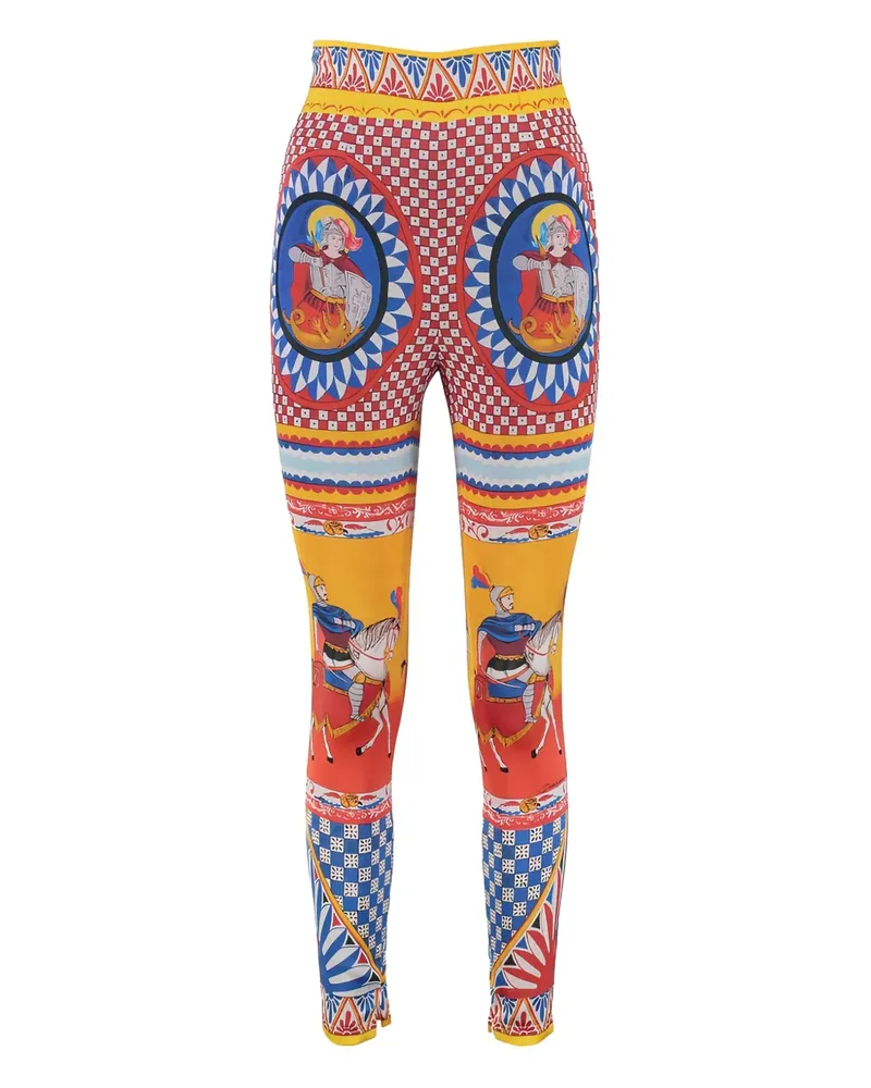 Dolce & Gabbana Ausgestellte Hose aus Seide - Gelb Gelb