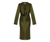 Kleid aus Satin - Grün
