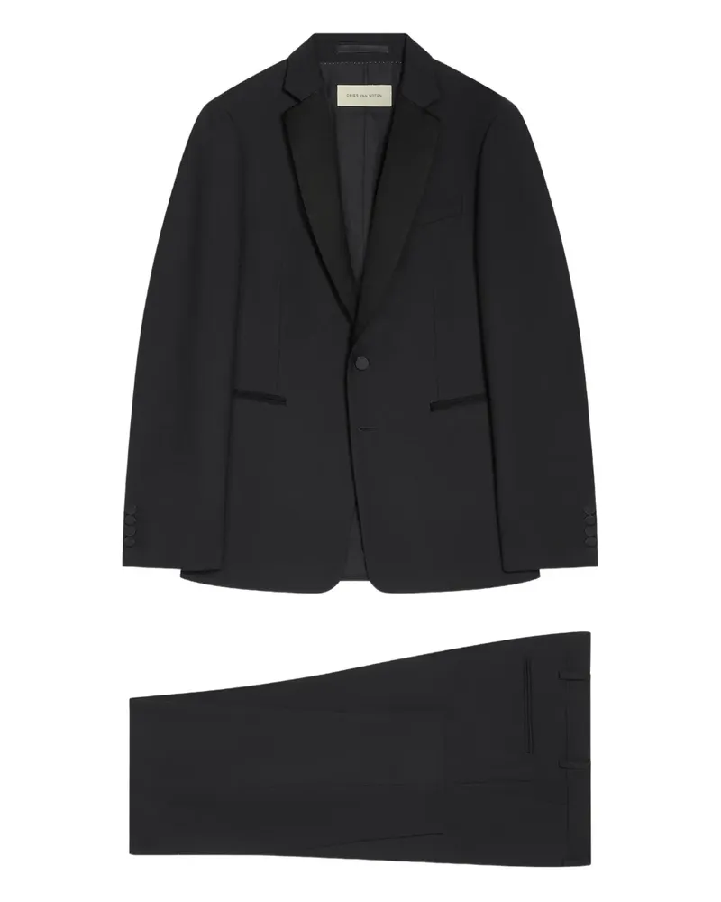 Dries van Noten Smoking mit Schalkragen - Schwarz Schwarz