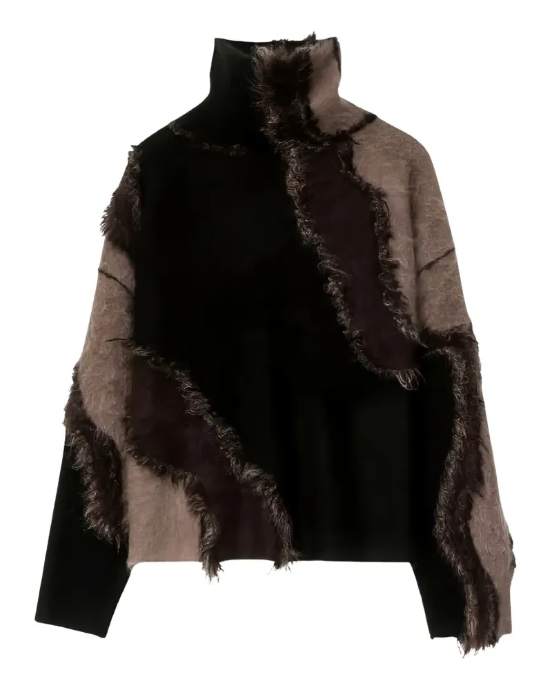 Iris von Arnim Tinaja patchwork cashmere sweater - Braun Braun