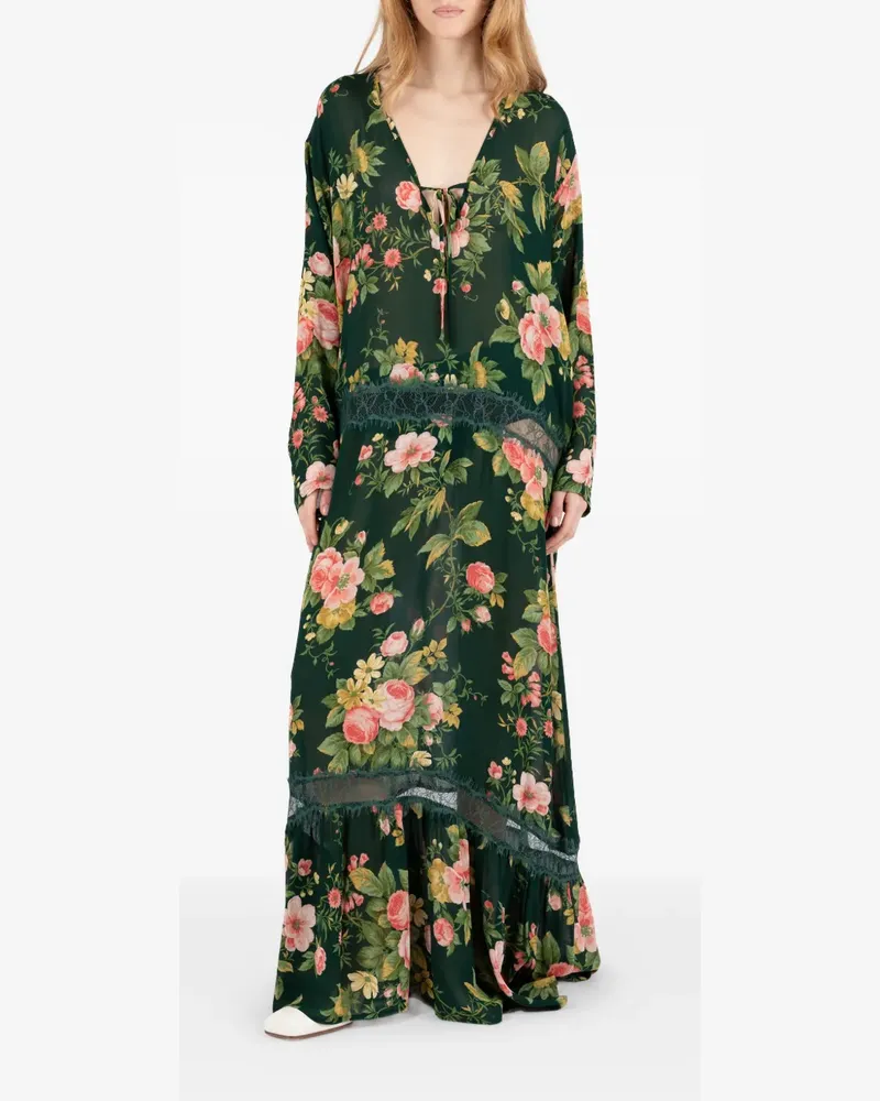 Société Anonyme New Romantic floral lace maxi dress - Grün Grün