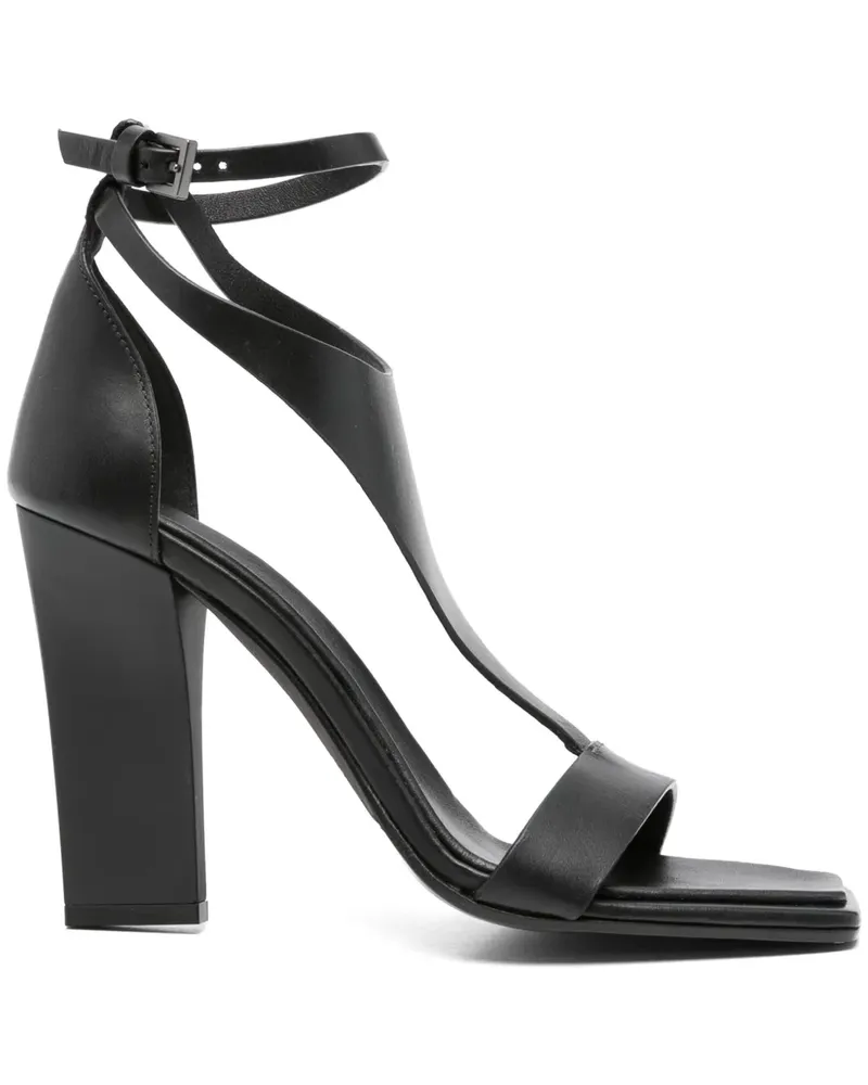 Max Mara Sandalen aus Leder 105mm - Schwarz Schwarz