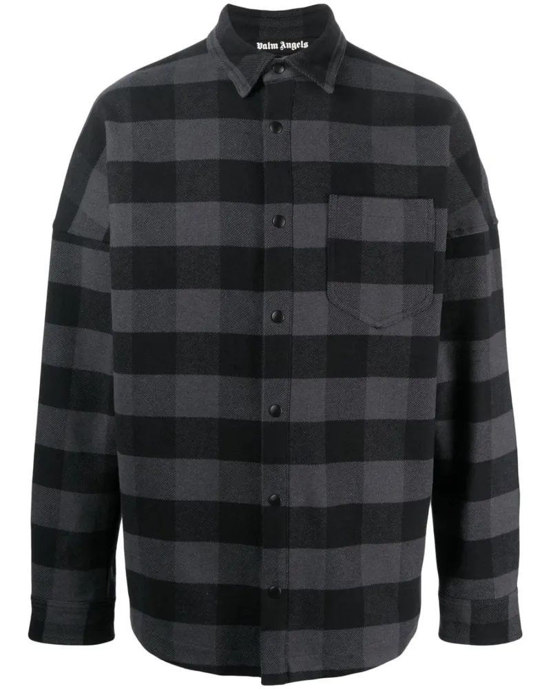 Palm Angels Hemd mit Karomuster - Schwarz Schwarz