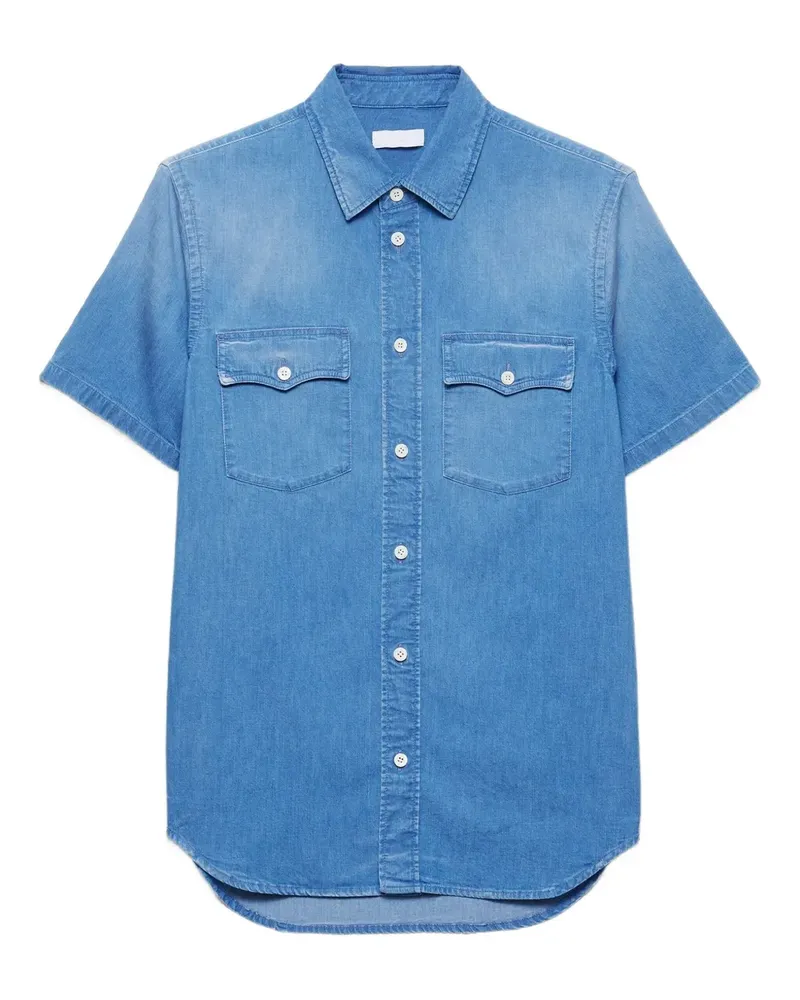 Prada Jeanshemd mit Bleach-Effekt - Blau Blau