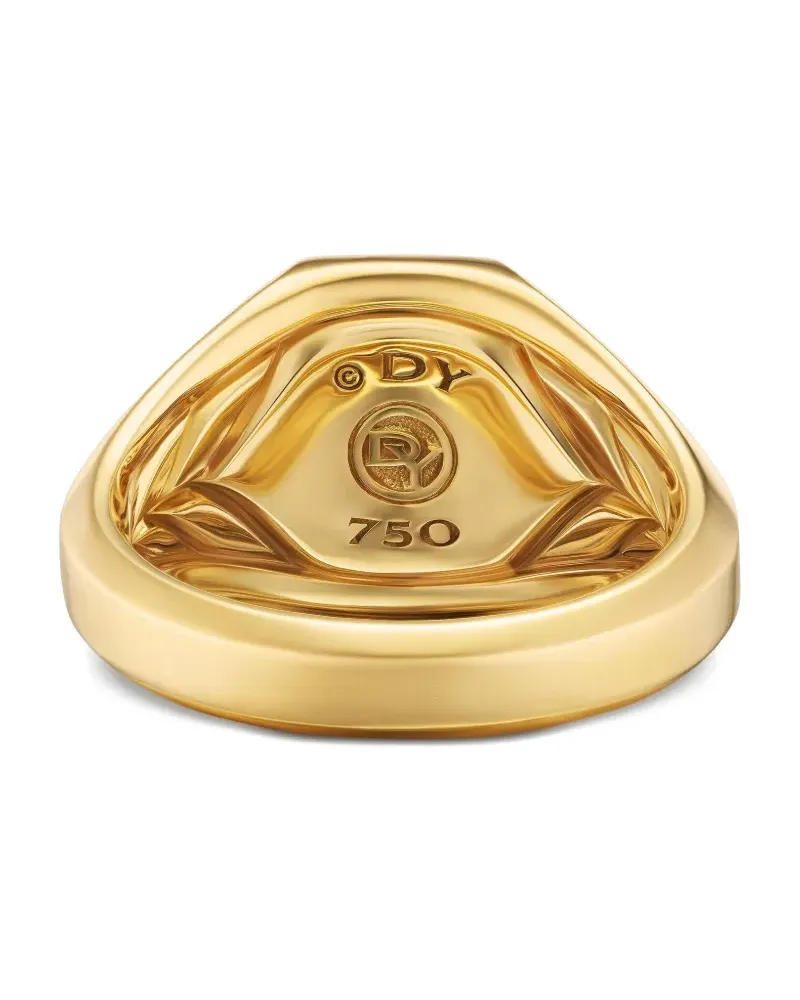 David Yurman 18K yellow gold Streamline® pietersite signet ring Gold