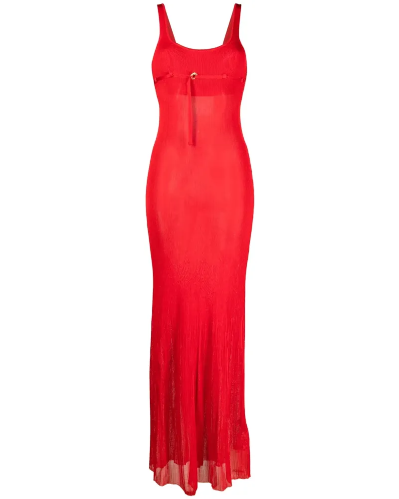 Jacquemus La Robe Maille Maxikleid - Rot Rot