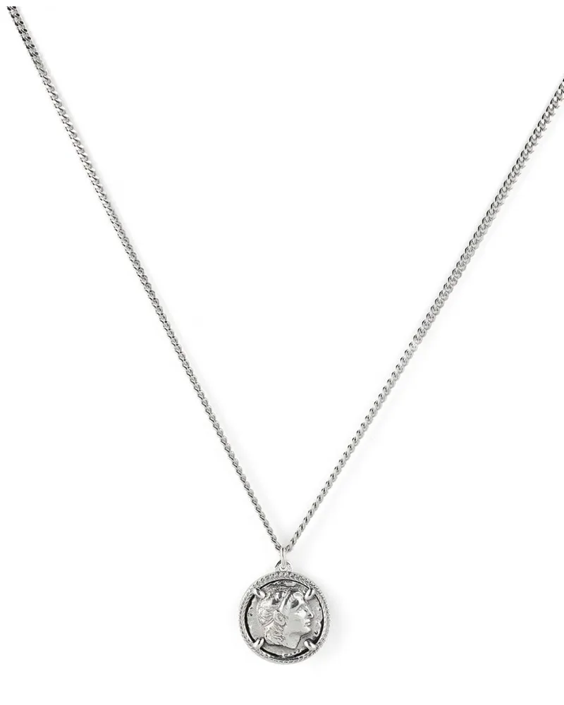 Emanuele Bicocchi Caesar Coin Halskette aus Sterlingsilber Silber