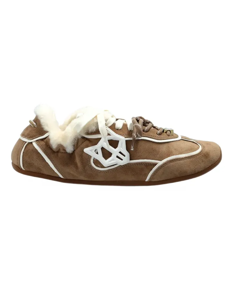 Naked Wolfe Soul Sneakers mit Shearling-Besatz - Braun Braun