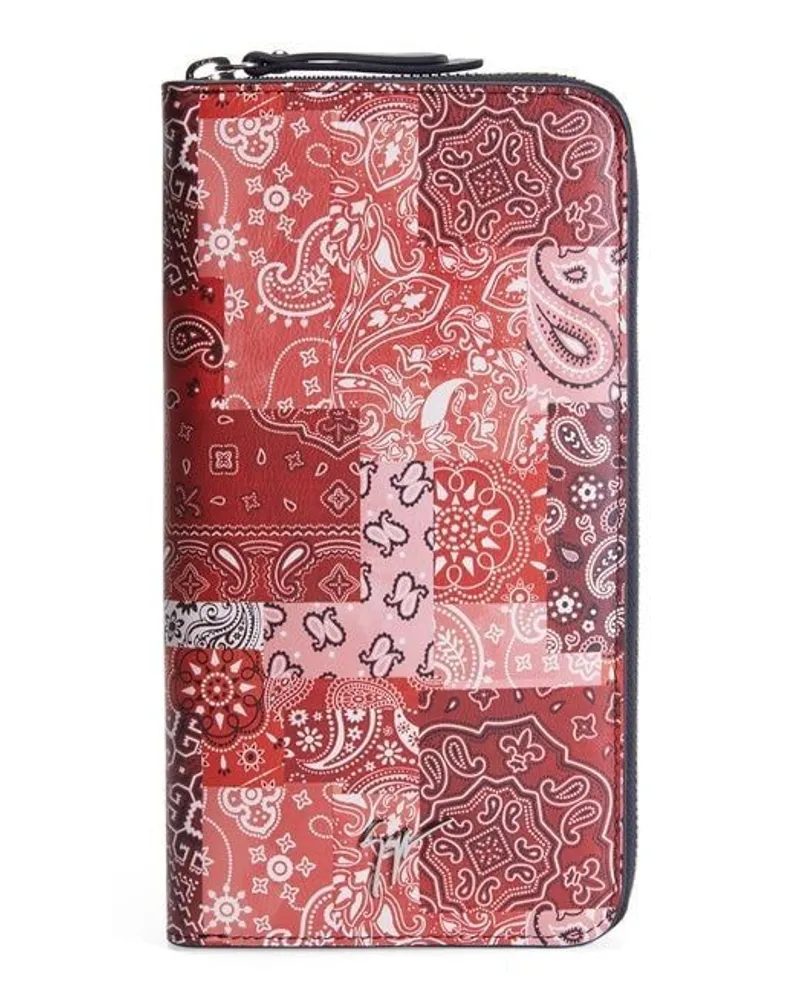 Giuseppe Zanotti Portemonnaie mit Paisley-Print - Rot Rot