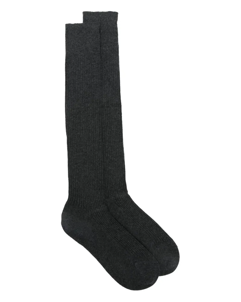 Max Mara ribbed-knit socks - Grau Grau
