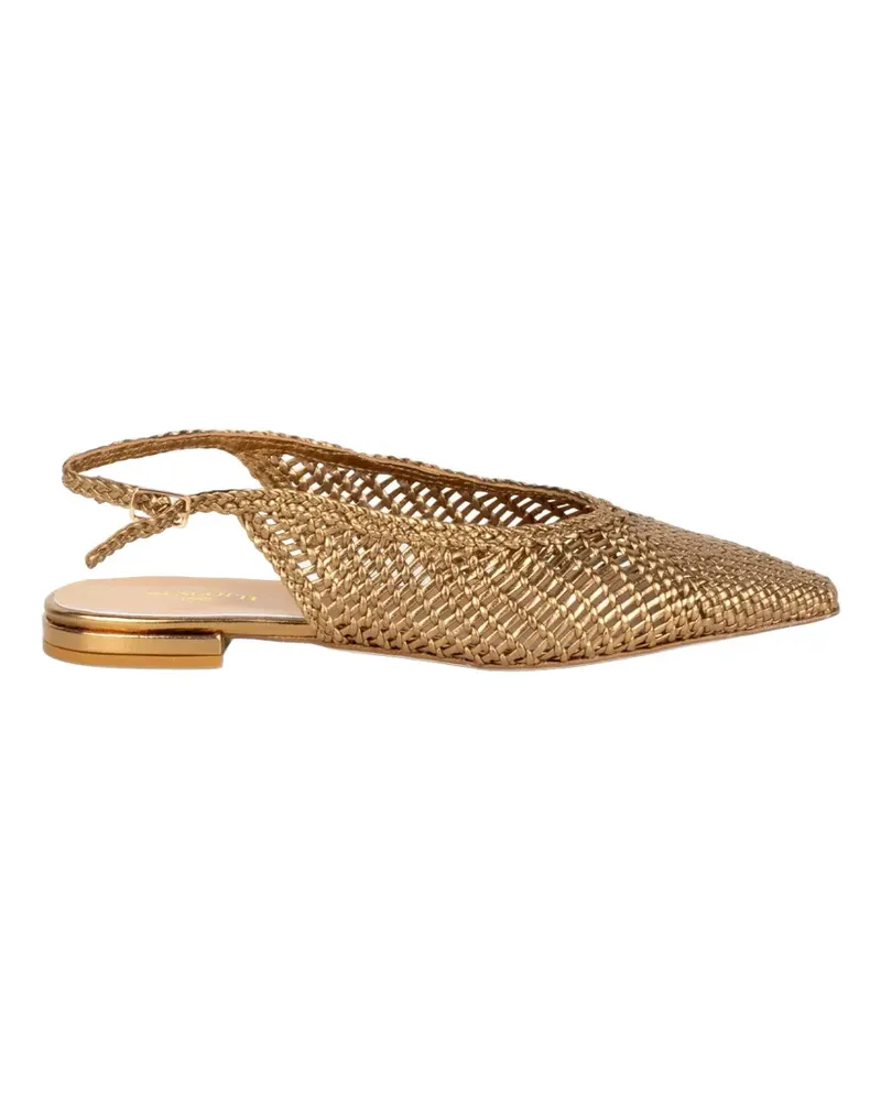 Status woven slingback mule - Gold Gold