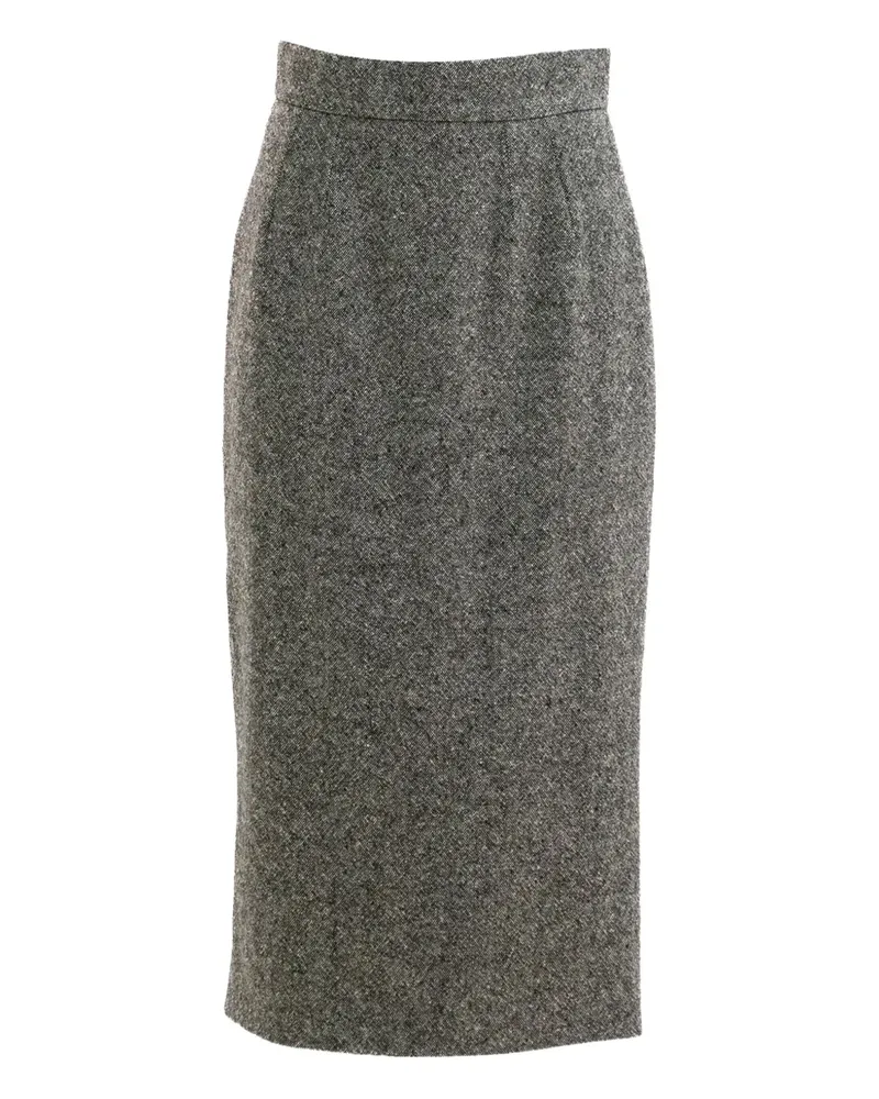 Dolce & Gabbana Texturierter Midirock - Grau Grau